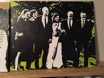 Hand painted acrylic on canvas 16" x 20"