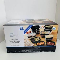 Food Storage Containers 35 Packs Prep BPA Free Divided & Undivided