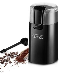 Gevi One-Touch Button Electric Coffee Grinder Coffee Bean Grinder for Coffee Espresso Latte Mochas, Noiseless Operation Coffee Serving Sets