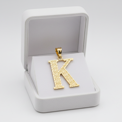 10K Yellow Gold Letter "K" Pendant