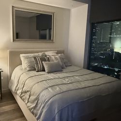 ✨ Queen Bed Set – Beautyrest Harmony Lux + Upholstered Headboard & Frame  (San Diego)