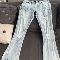 Mens Flared Jeans