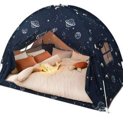 Kids Tent Bed Fits Full Size Bed With Lights 
