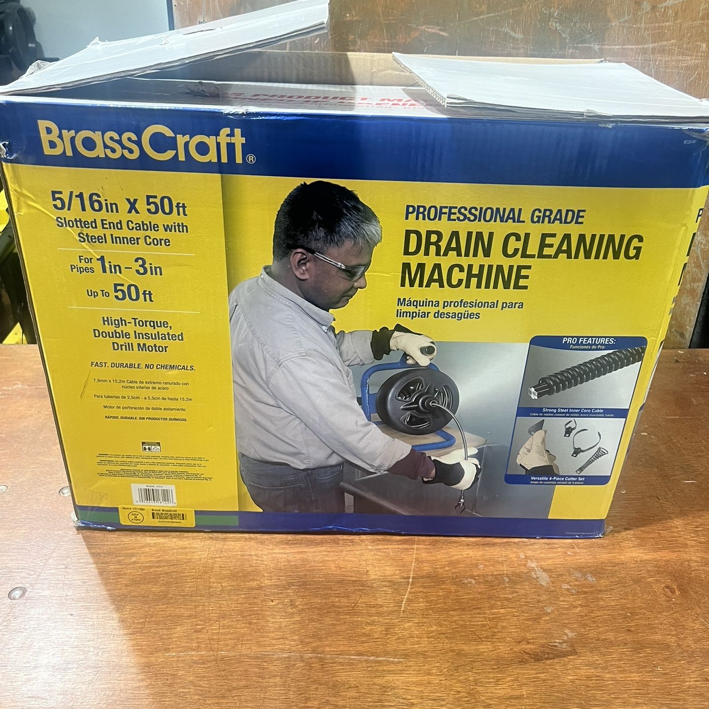 brass craft drain cleaning drill