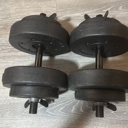 Cap Adjustable dumbbells 40 pounds with exercise wheel