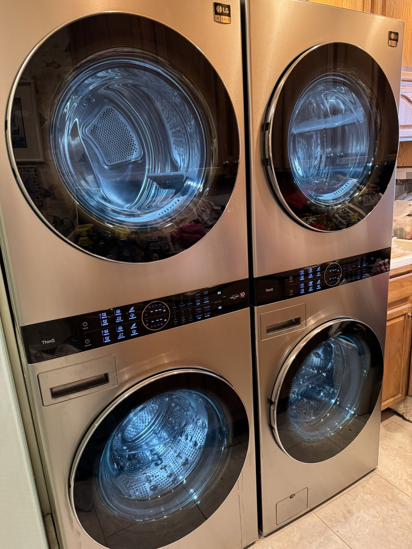 2 LG STUDIO STACK WASHERS & DRYERS