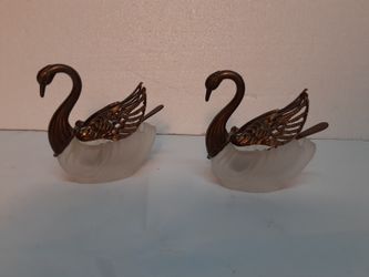 Vintage Swan Salt Cellars