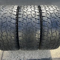 (3) 33x12.50R18 Toyo All Terrain Tires 