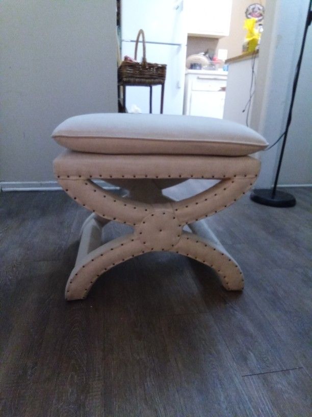 White Cushion Chairs With Metal Buttons