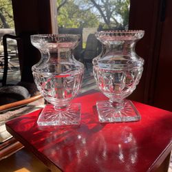 Pair Of Crystal Vase 