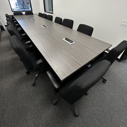 Brown Square Desk Combined - Individual