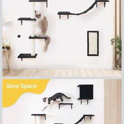 5pcs modern wall- mounted cat furniture