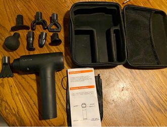 ELEFOR Deep Tissue Massage Gun with Carrying Case & 8 Attachments