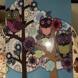 Colorful Owl Wall Art