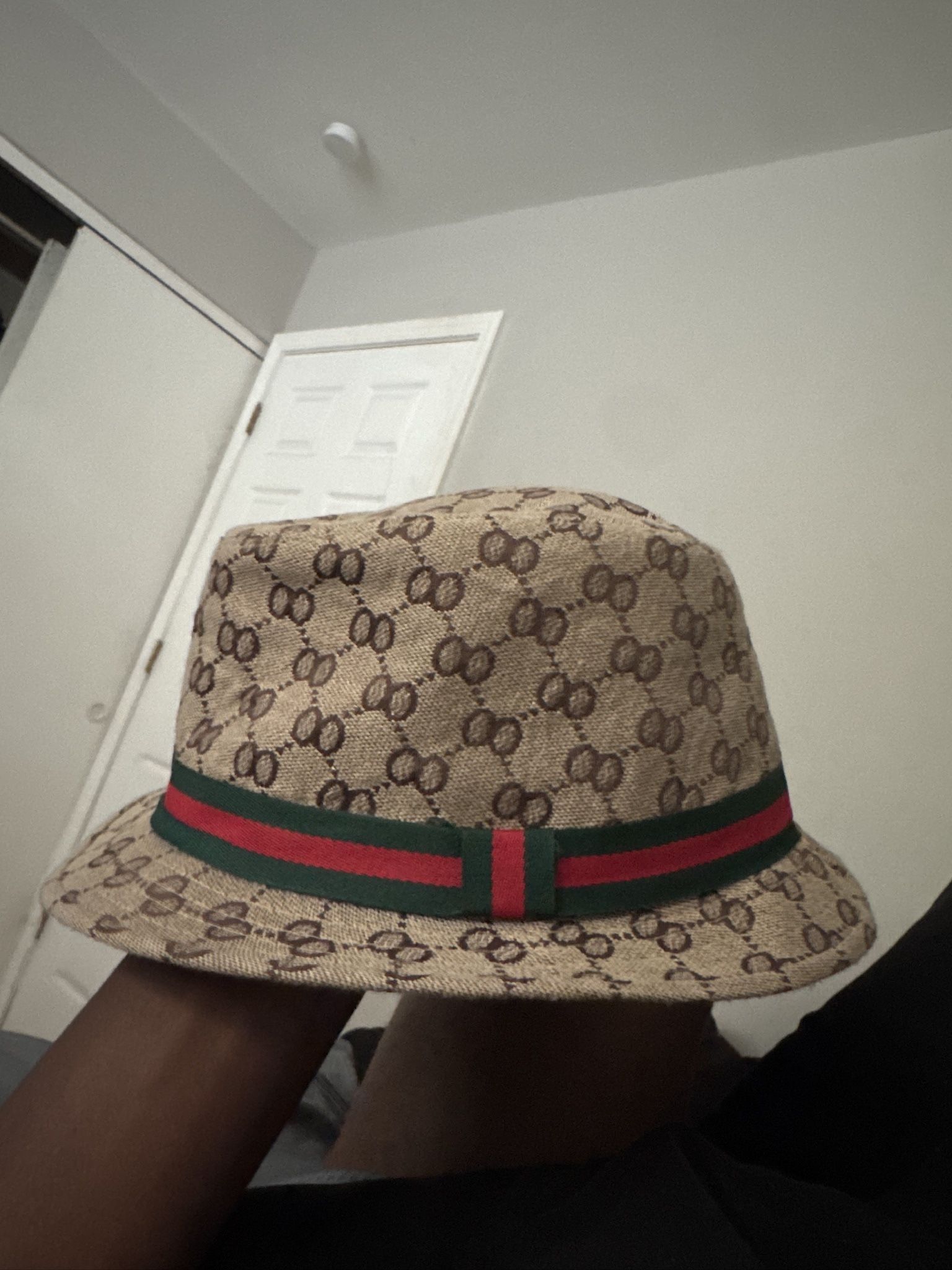 Gucci Tan Monogram Bucket Hat
