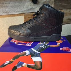 *NEW* Patrick Ewing Men's Rebound 33 High Top Black Croc Sneakers Shoes Size 12