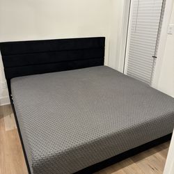 King size bed frame & mattress