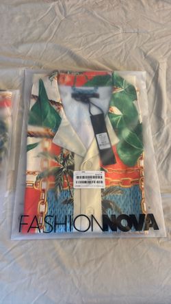 Fashion nova Summer away printed Cuban collar shirt
