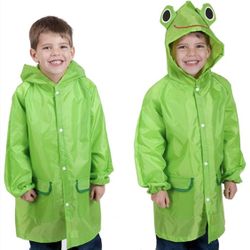 Children's Froggy Raincoat, for Ages 5-12 One Size fits All