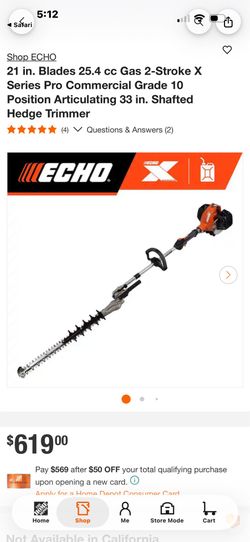 Echo HCA-2620 X Series Hedge Trimmer