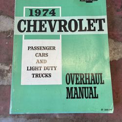 1974 Overhaul Manual - Pre-Owned Great Condition
