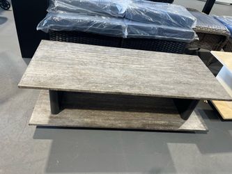 Stone Coffee Table for outdoor indoor W: 43.5 X H: 14” x D: 18” Grey Color