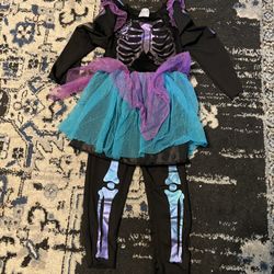 Girls Skeleton Princess Costume 