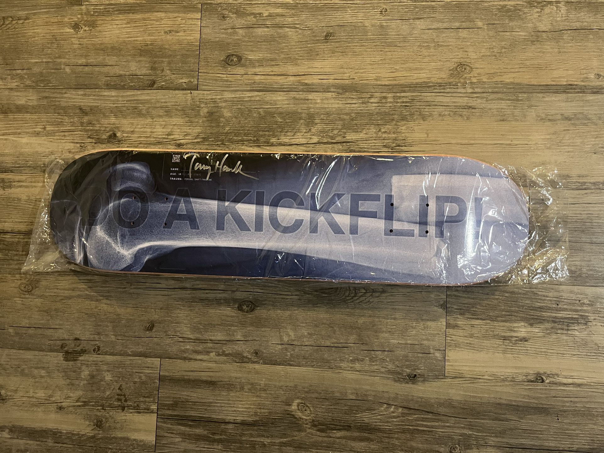 Tony Hawk Signed ‘Do A Kickflip’ Board