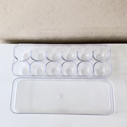Clear Egg Holder / Fridge Organizer with Lid