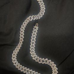 20”inch 13mm2row Moissanite Diamond Cuban Chain💎✨