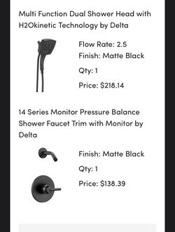 Shower Set Matte Black