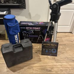 Meade ETX-70AT Astronomical Telescope package w/ tripod, controller, hardcase, softcase and more