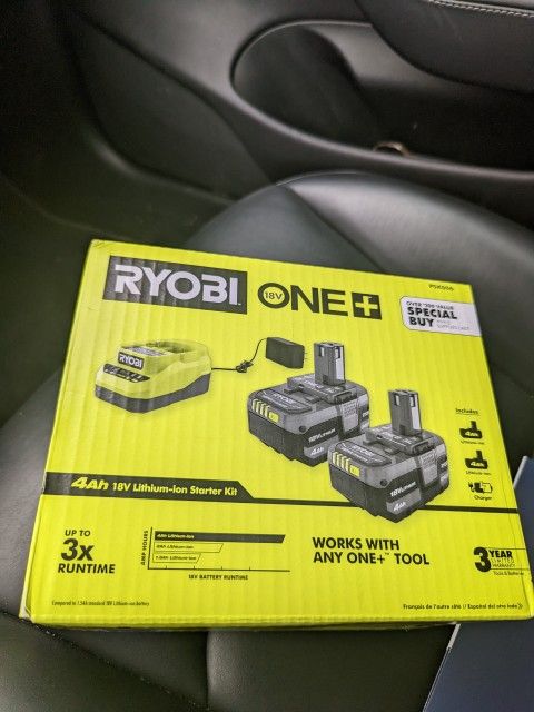 Ryobi One+ Batteries, New In Box