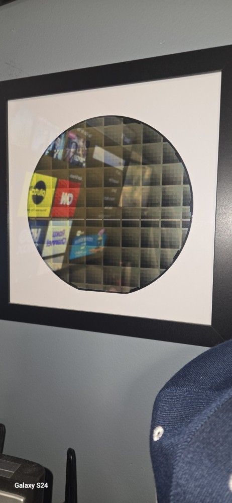 Framed Printed Silicon Disc.
