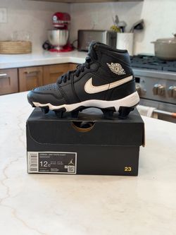 Jordan 1 Mid Youth Baseball Cleats - Size 12c