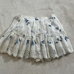 Floral Eyelet Ruffled Skirt Aeropostale Womens Sz Medium