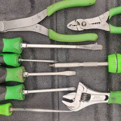 Snap Lot of screwdrivers pilers adjustable wrench 