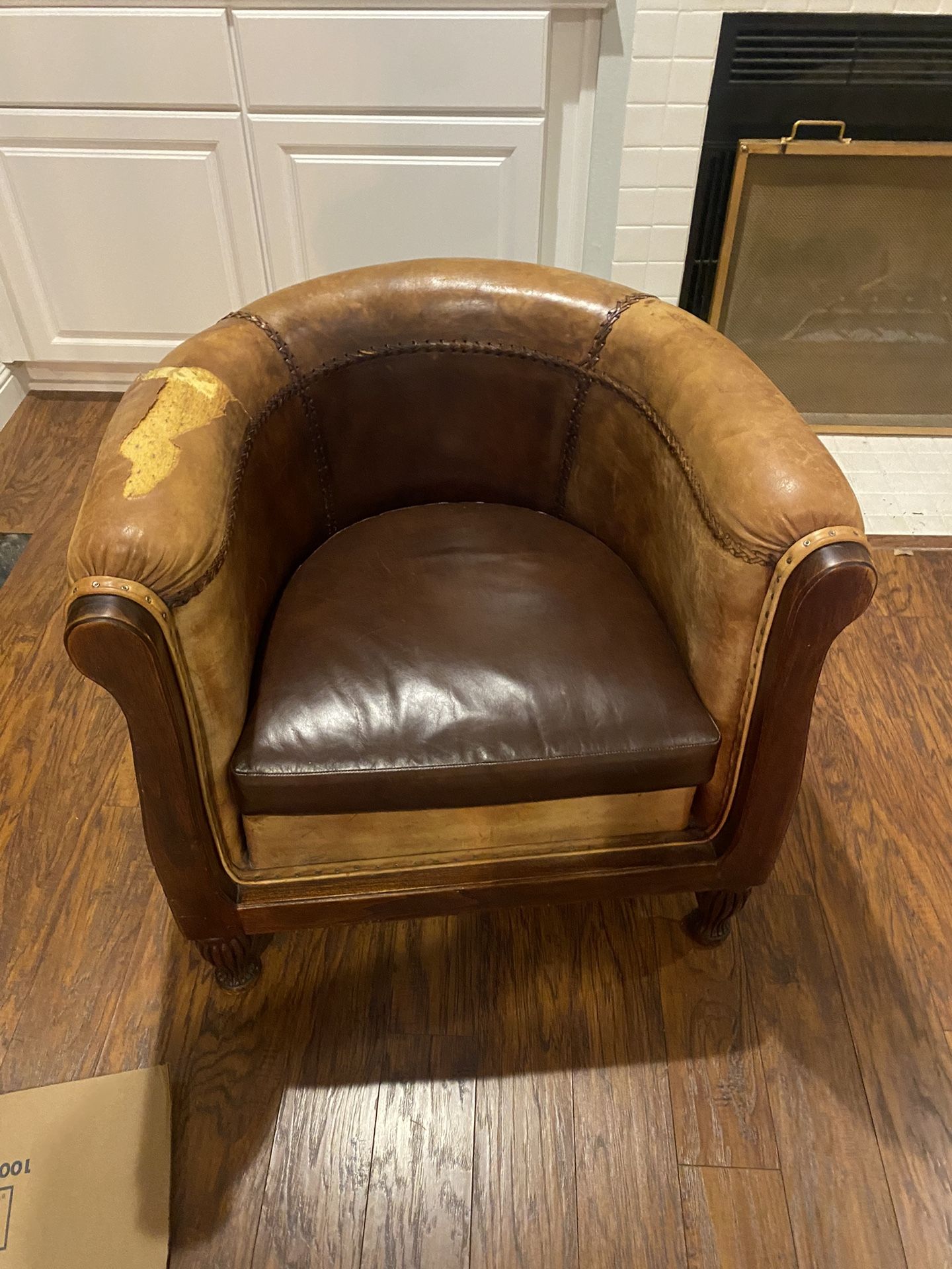 Antique Leather Arm Chair
