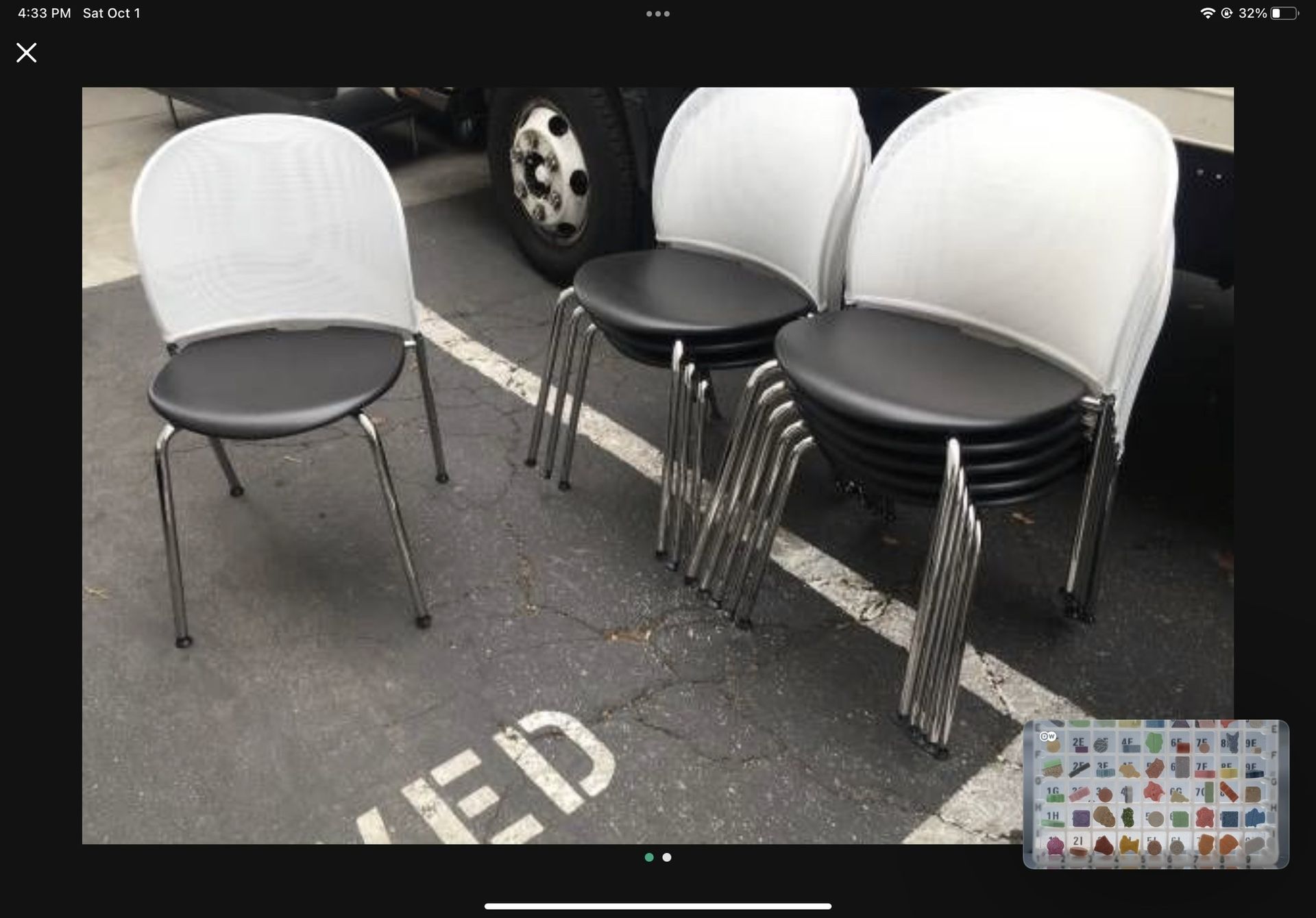 Christoph Hiderman Orta chairs Set of 9 Black And White