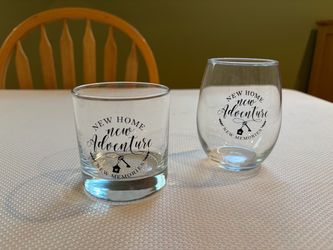 2 pc. Set of New Home Drinking Glasses