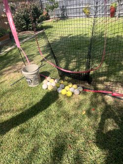 Used batting net softballs