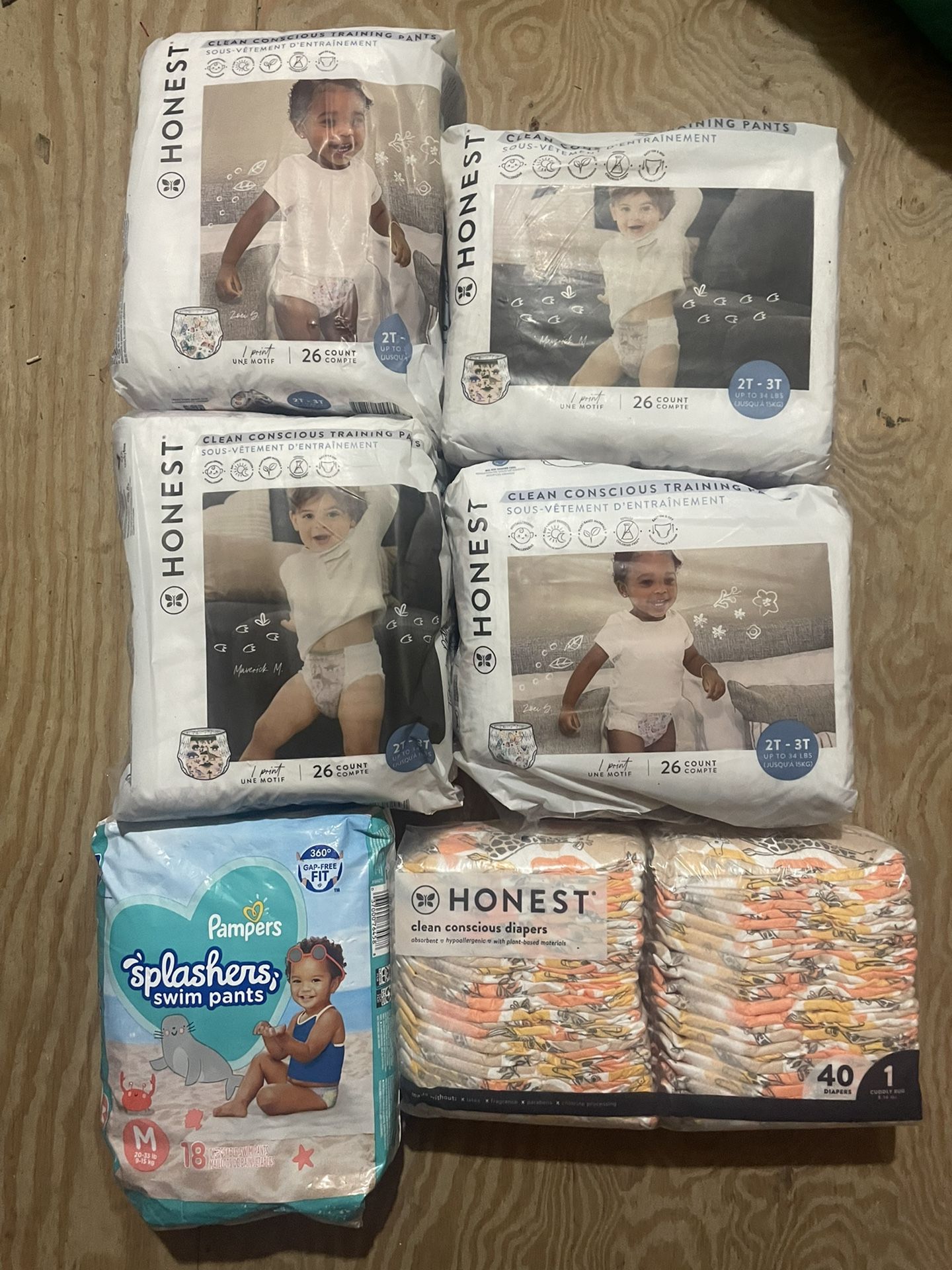 Honest Diapers and Pampers Splashers