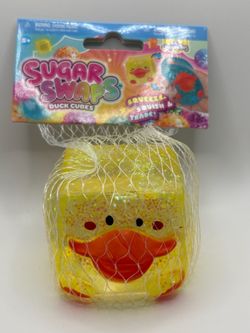 New Sugar Swaps Duck Cubes Yellow Squishy Sensory Fidget Toy Orb Curiosities 5+