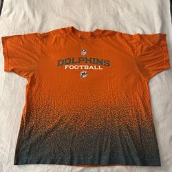 Miami Dolphins Reebok Fadeaway Tshirt and GoFins Jersey XL