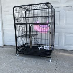 (brand New) Metal Wire Cage, Kennel For Cat, Birds, Bunny 