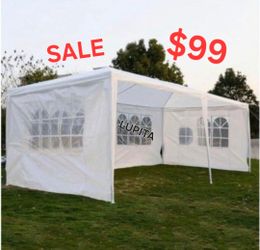 10x20 Canopy White Gazebo Wedding Party Tent Canopy With Windows