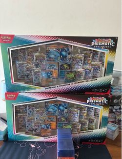 Pokemon Prismatic Evolutions Lucario ex & Tyranitar ex Premium Collection