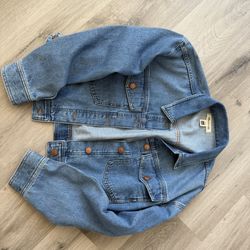 Madewell, Small Oversized Cropped Denim Jacket