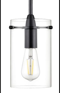 2 NEW Linea di Liara Black Glass Pendant Lights – $164 Retail