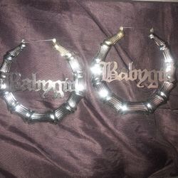 STERLING SILVER BAMBOO EARRINGS 